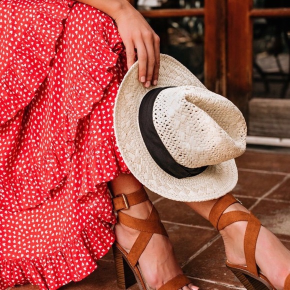 Natural Straw Panama Sun Beach Hat - Picture 2 of 5